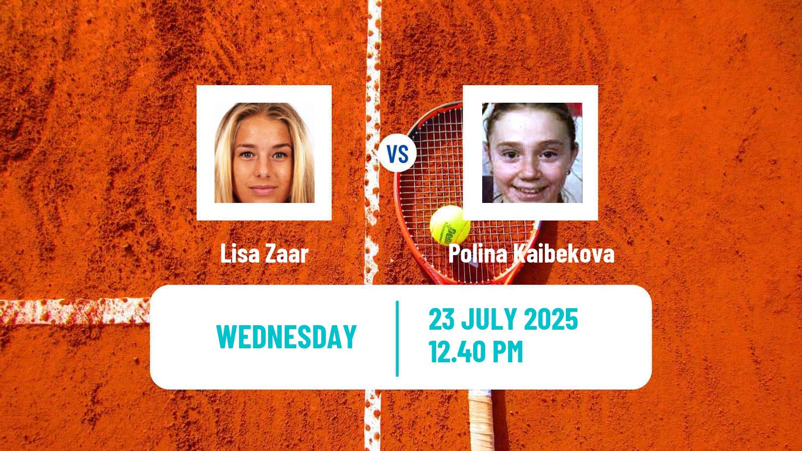 Tennis ITF W35 Mohammedia Women 2025 Lisa Zaar - Polina Kaibekova