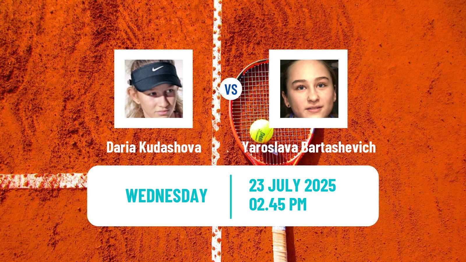 Tennis ITF W35 Mohammedia Women Daria Kudashova - Yaroslava Bartashevich