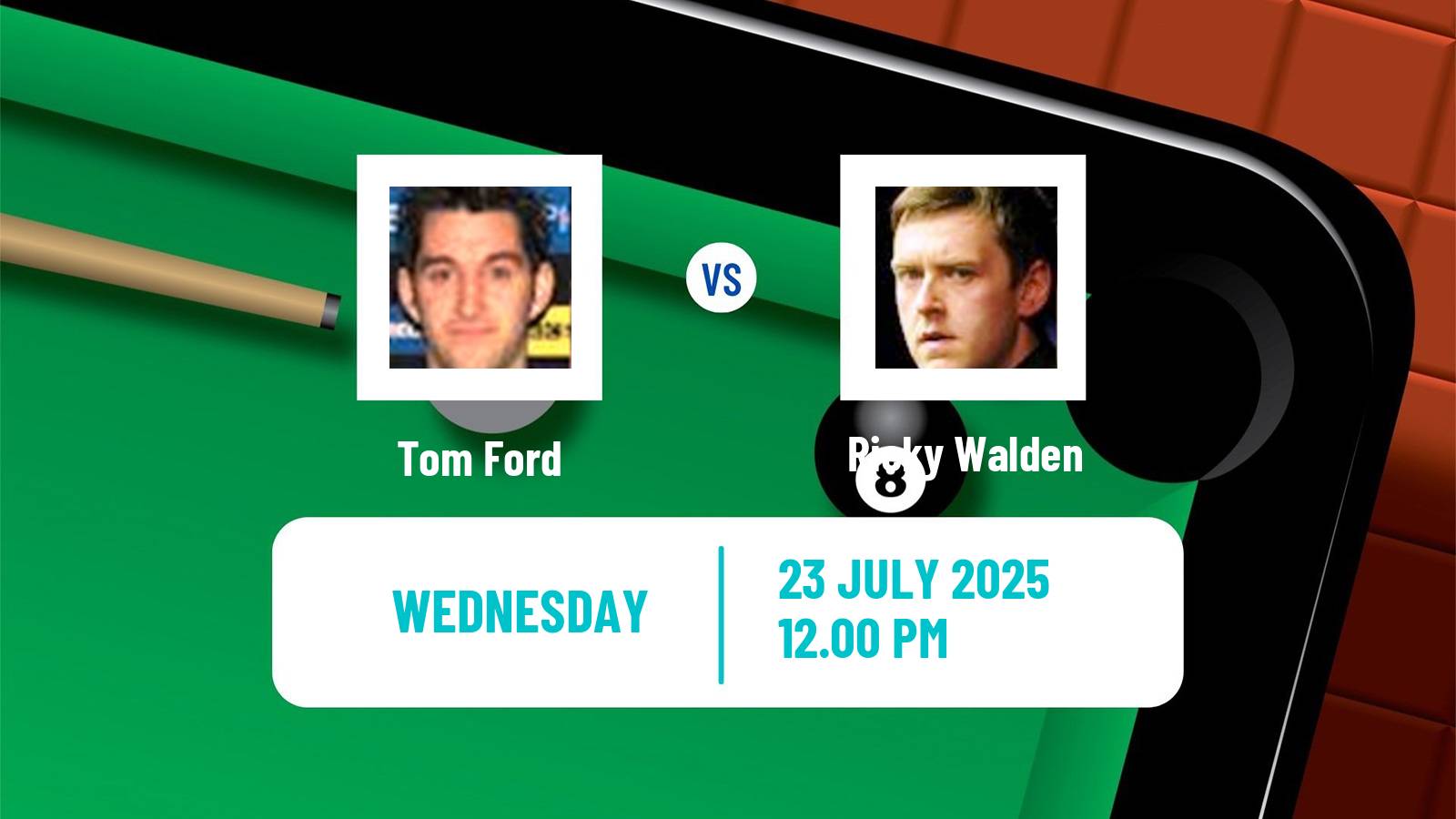 Snooker Championship League Tom Ford - Ricky Walden