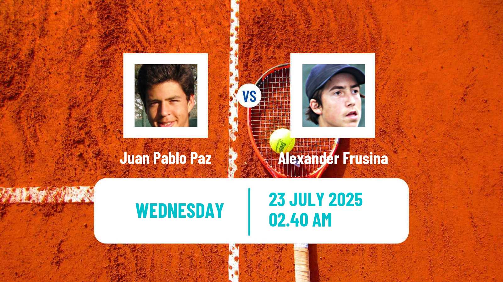 Tennis ITF M25 H Bacau Men Juan Pablo Paz - Alexander Frusina