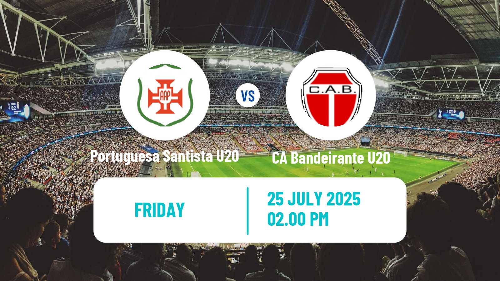 Soccer Brazilian Paulista U20 Portuguesa Santista U20 - CA Bandeirante U20
