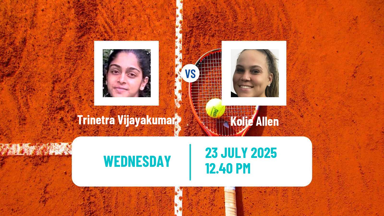 Tennis ITF W35 Florence Women Trinetra Vijayakumar - Kolie Allen