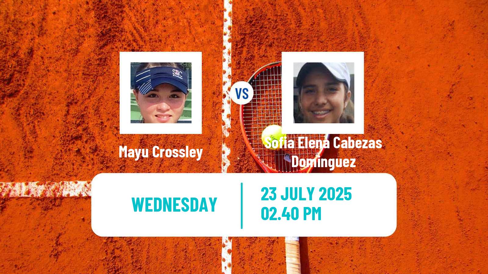 Tennis ITF W35 Florence Women Mayu Crossley - Sofia Elena Cabezas Dominguez