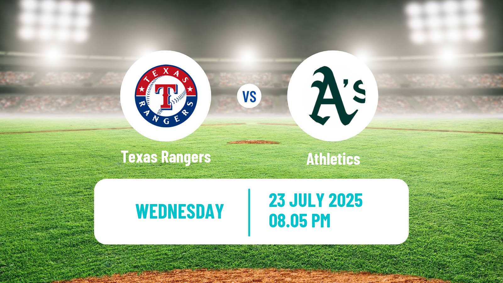 Baseball MLB Texas Rangers - Athletics