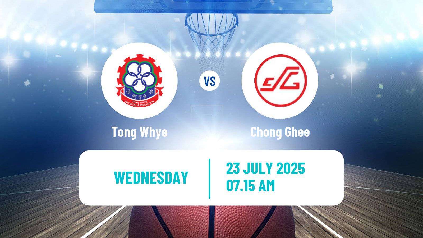 Basketball Singapore NBL Tong Whye - Chong Ghee