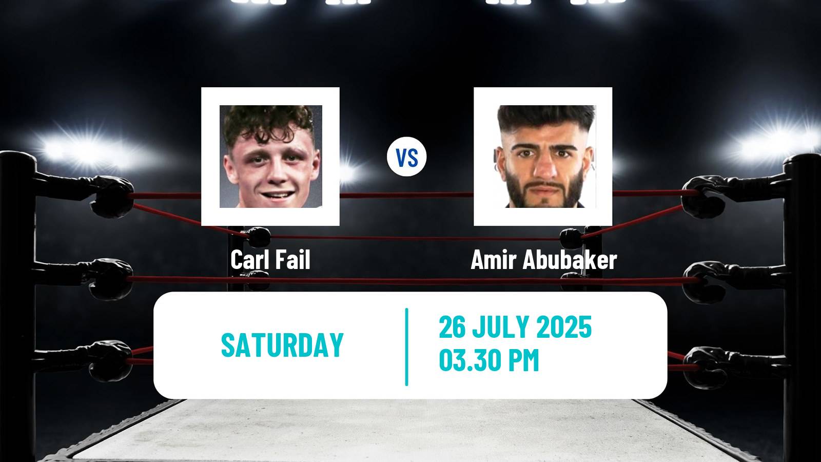 Boxing Super Welterweight Others Matches Men Carl Fail - Amir Abubaker
