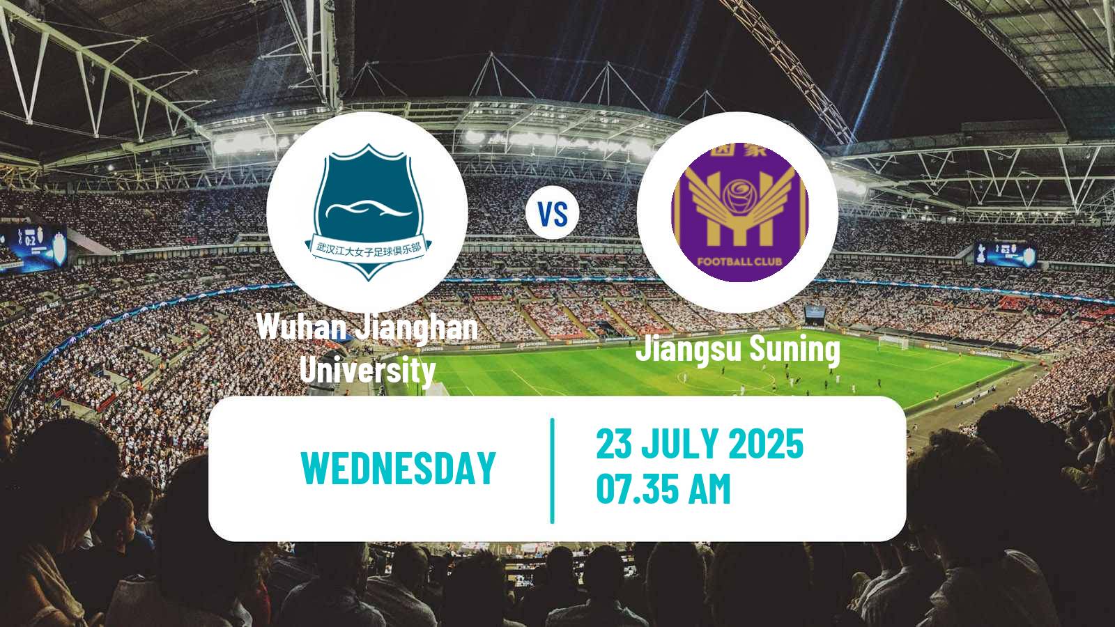 Soccer Chinese Super League Women Wuhan Jianghan University - Jiangsu Suning