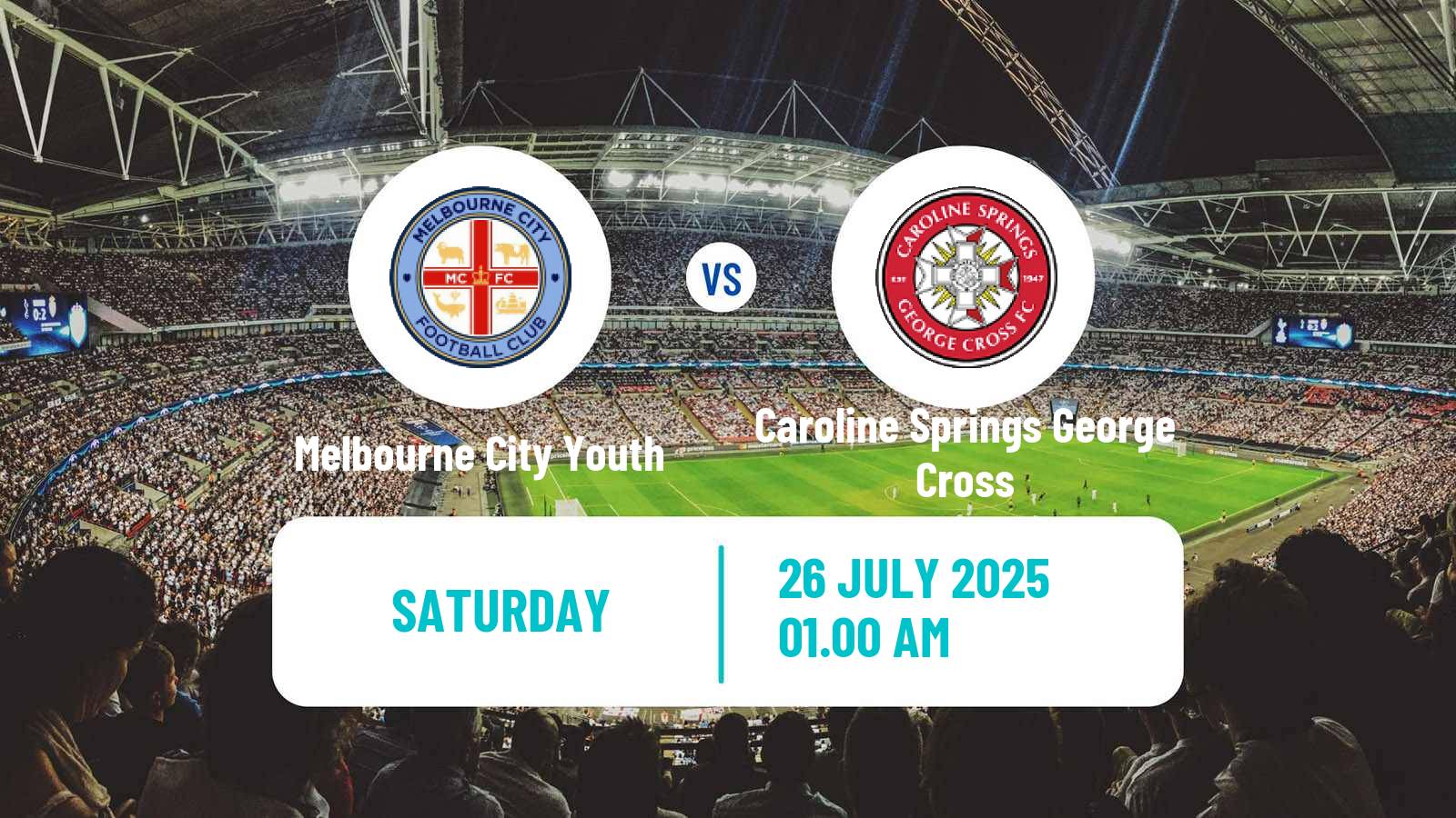 Soccer Australian Victoria Premier League Melbourne City Youth - Caroline Springs George Cross