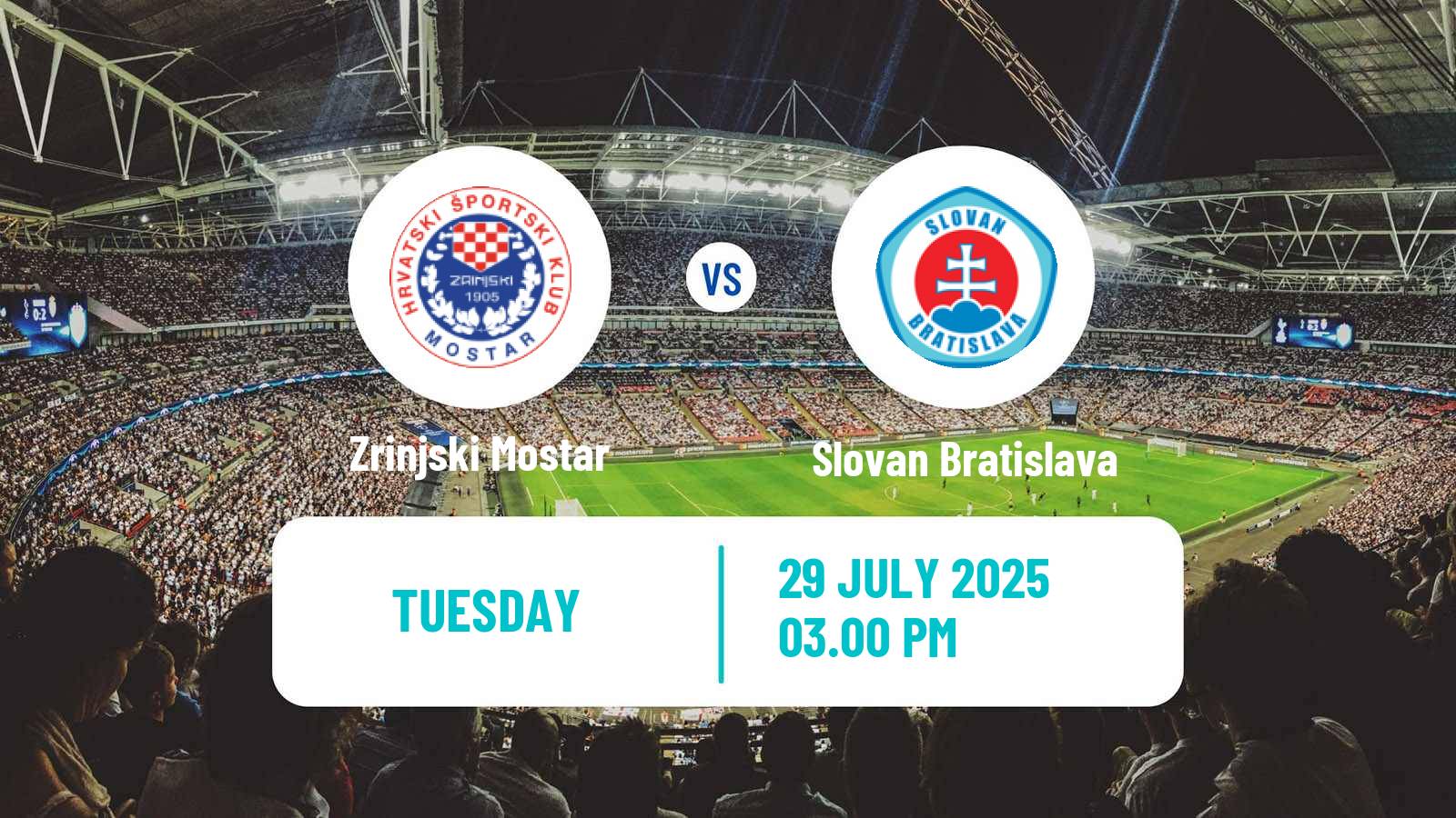 Soccer UEFA Champions League Zrinjski Mostar - Slovan Bratislava