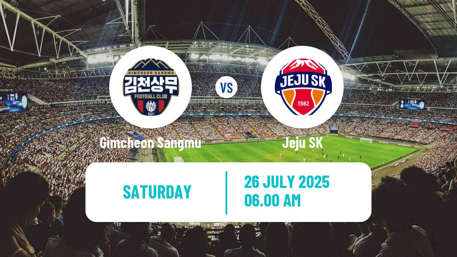 Soccer South Korean K-League 1 Gimcheon Sangmu - Jeju