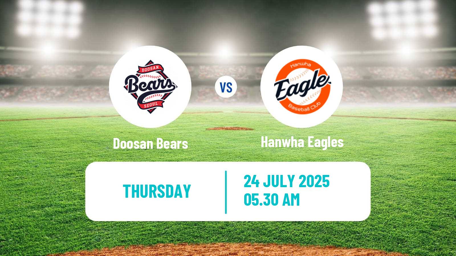 Baseball KBO Doosan Bears - Hanwha Eagles