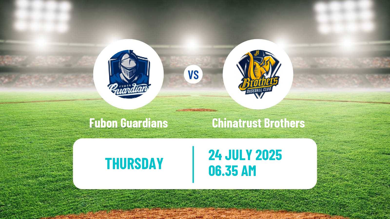 Baseball Taiwan CPBL Fubon Guardians - Chinatrust Brothers