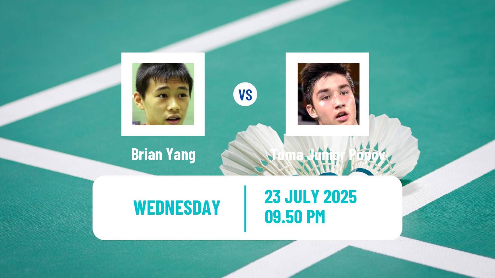 Badminton BWF World Tour Victor China Open Men Brian Yang - Toma Junior Popov