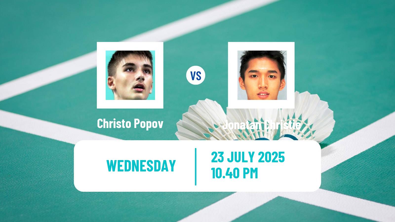 Badminton BWF World Tour Victor China Open Men Christo Popov - Jonatan Christie