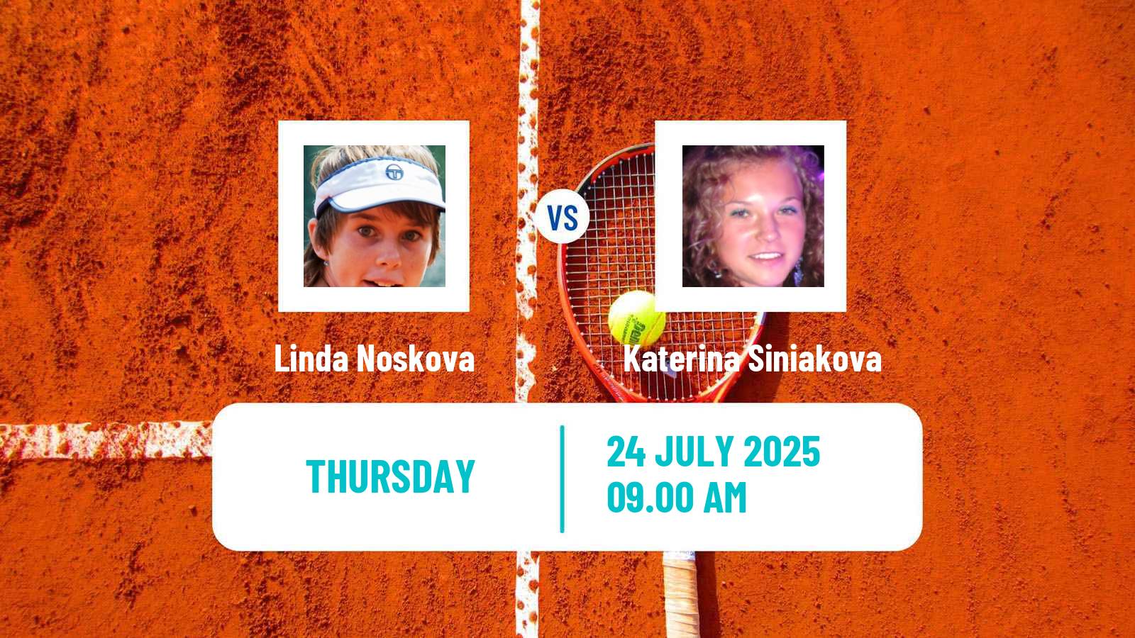 Tennis WTA Prague Linda Noskova - Katerina Siniakova