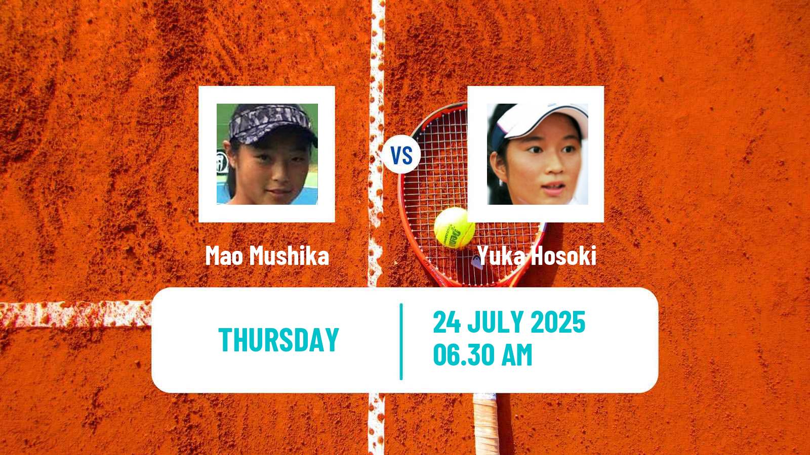 Tennis ITF W15 Nakhon Pathom 2 Women Mao Mushika - Yuka Hosoki