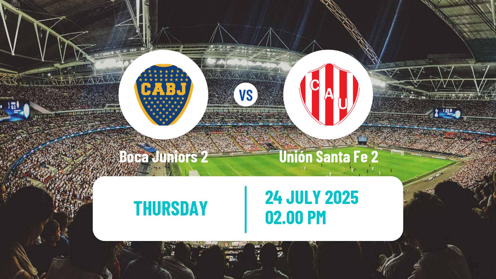 Soccer Argentinian Reserve League Boca Juniors 2 - Unión Santa Fe 2