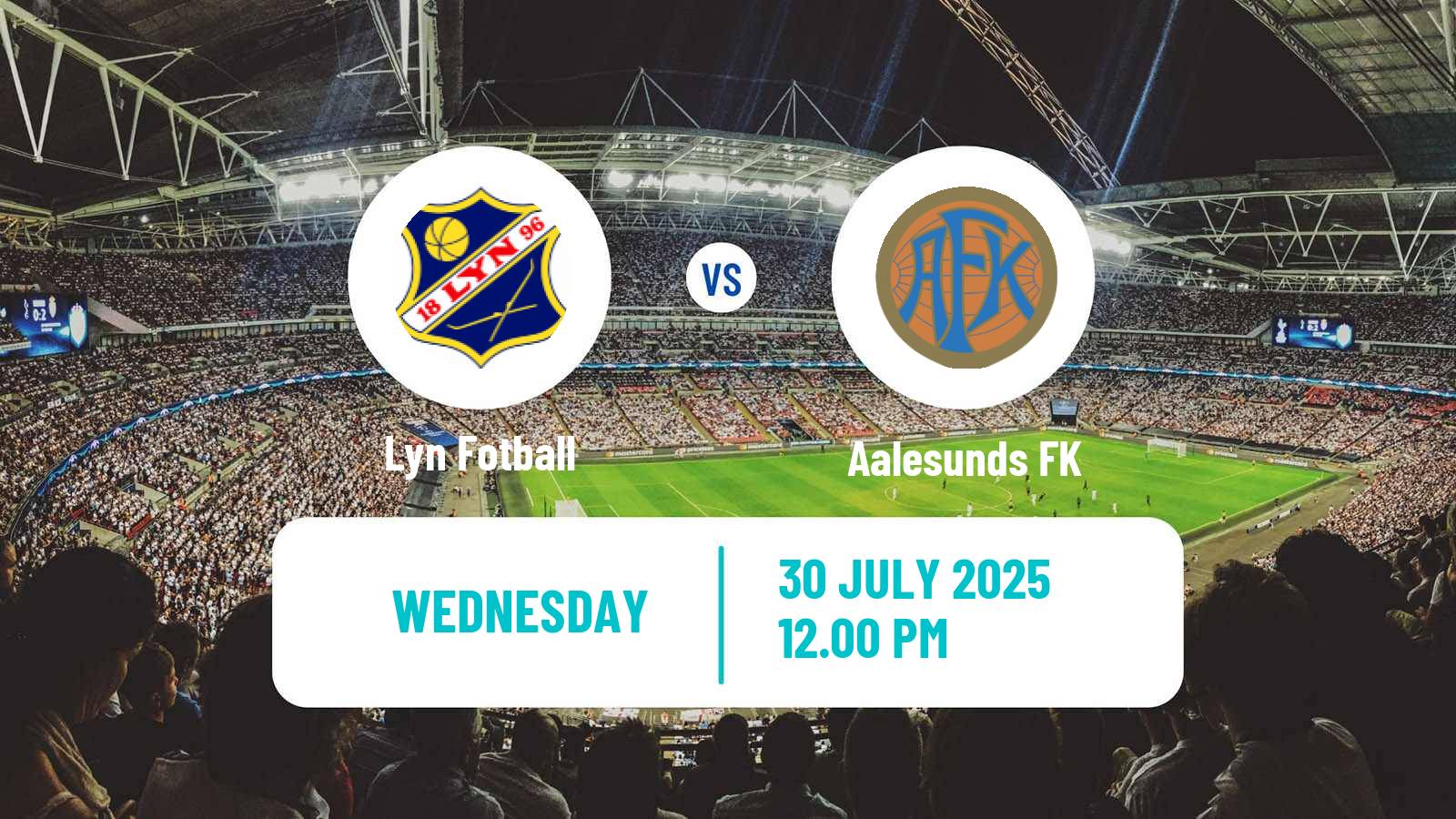 Soccer Norwegian Adeccoligaen Lyn - Aalesunds