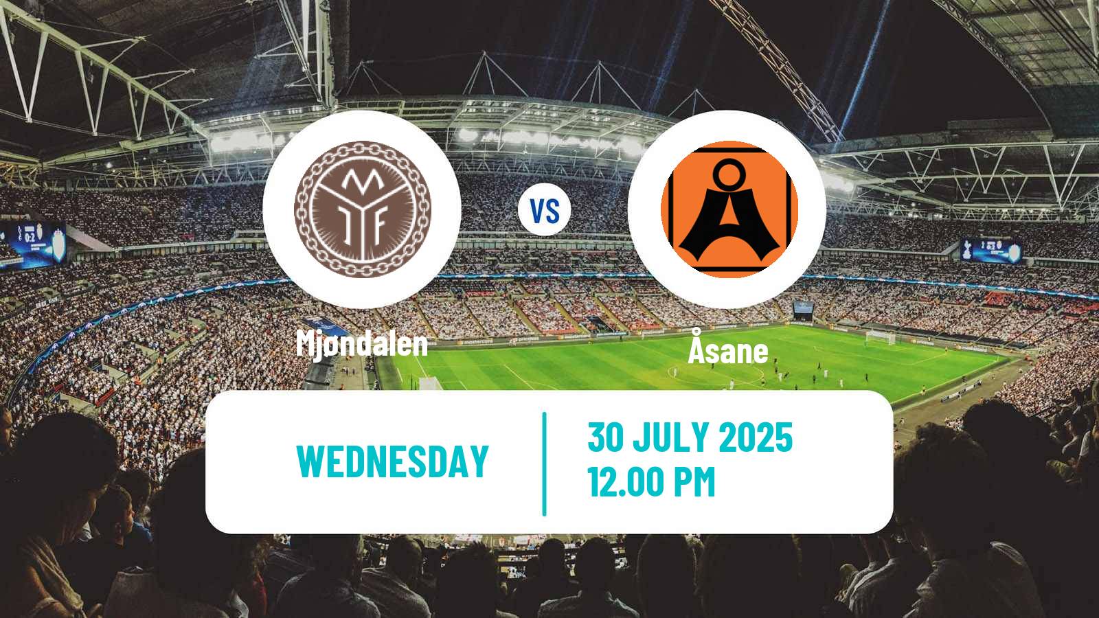 Soccer Norwegian Adeccoligaen Mjøndalen - Åsane
