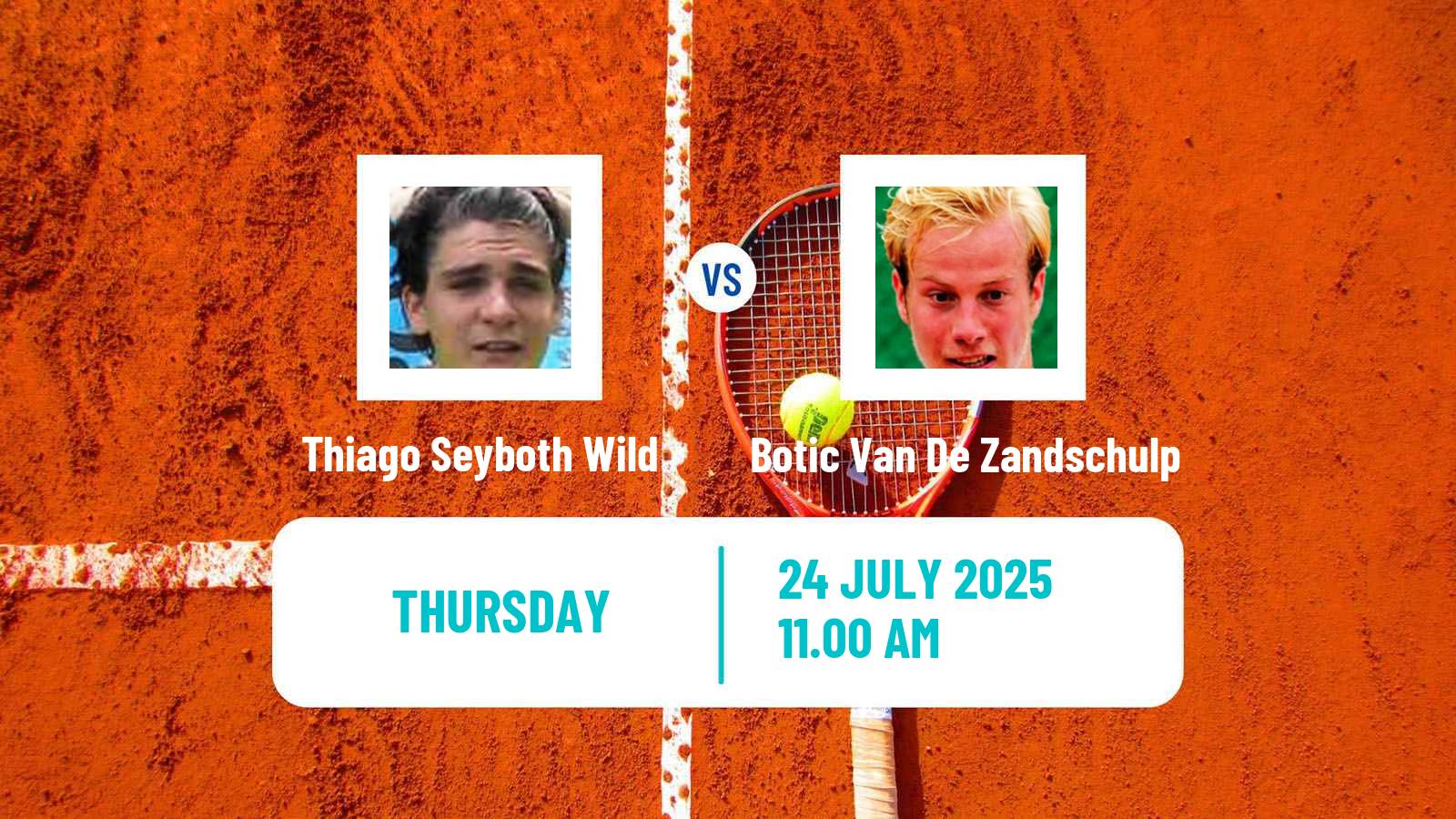 Tennis ATP Kitzbuhel Thiago Seyboth Wild - Botic Van De Zandschulp