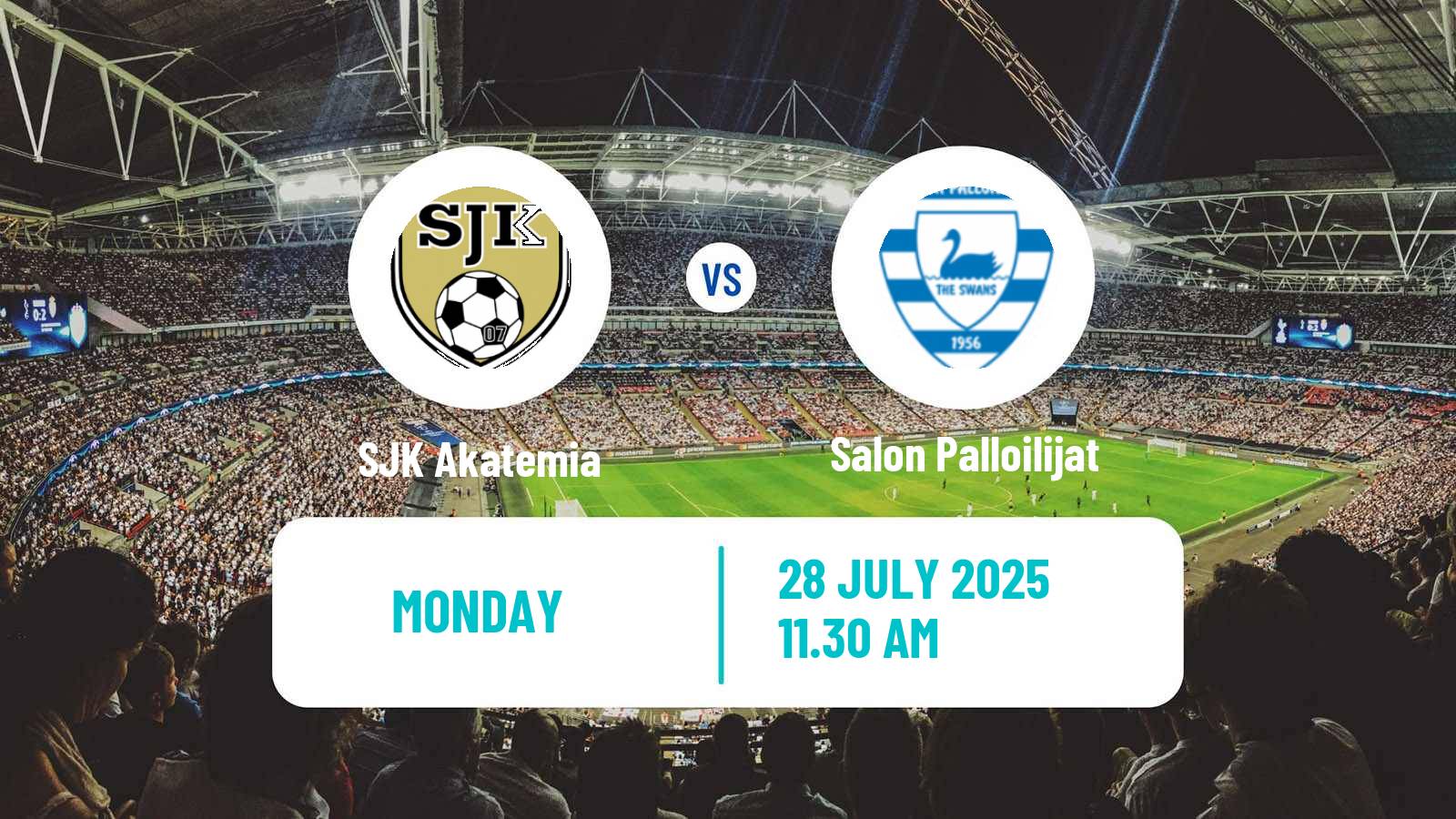 Soccer Finnish Ykkosliiga SJK Akatemia - Salon Palloilijat