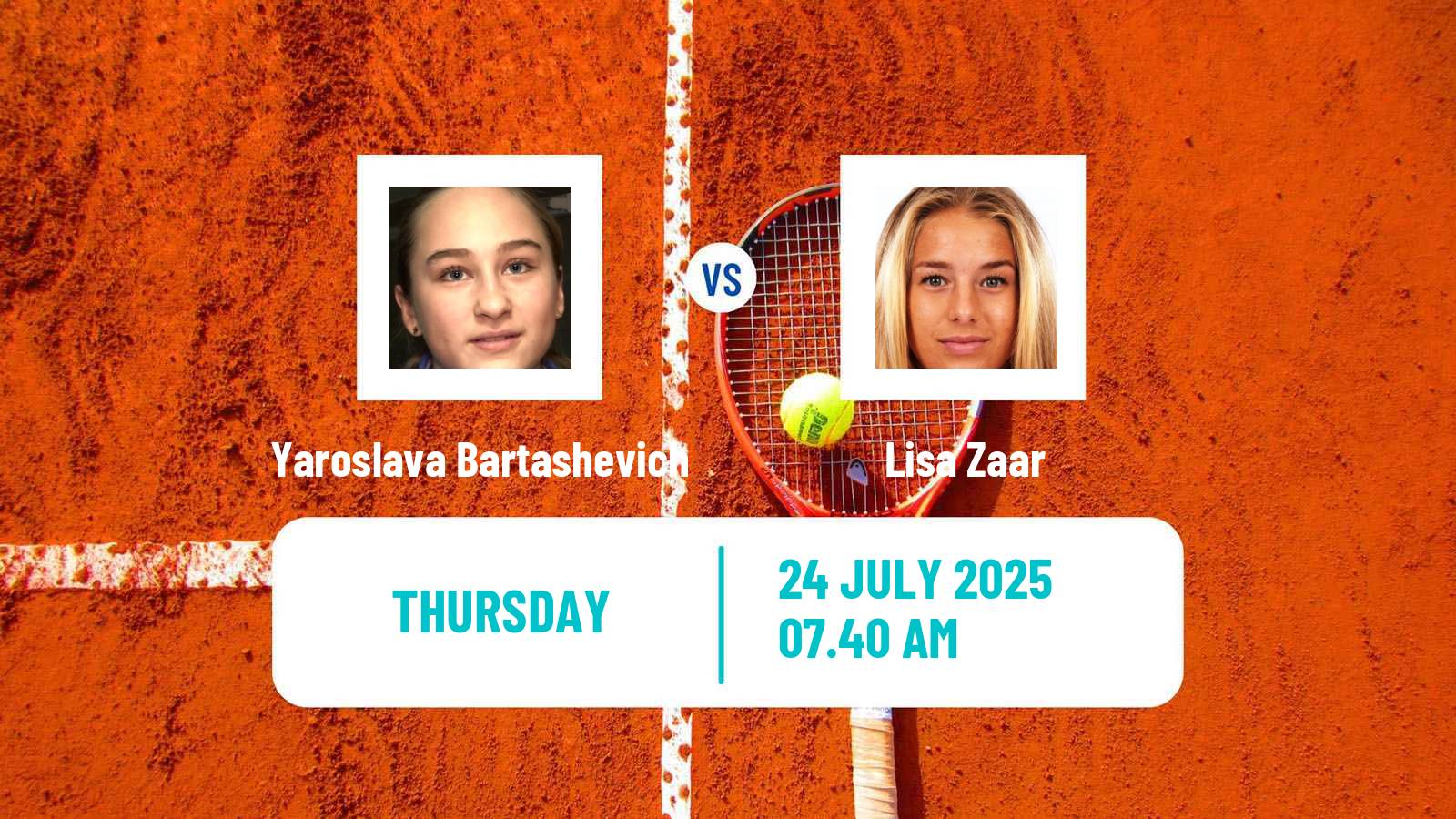 Tennis ITF W35 Mohammedia Women Yaroslava Bartashevich - Lisa Zaar