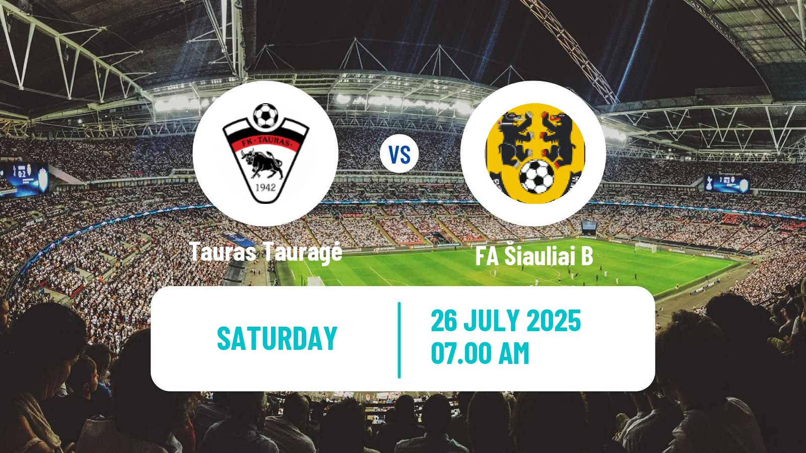 Soccer Lithuanian Division 2 Tauras Tauragė - FA Šiauliai B