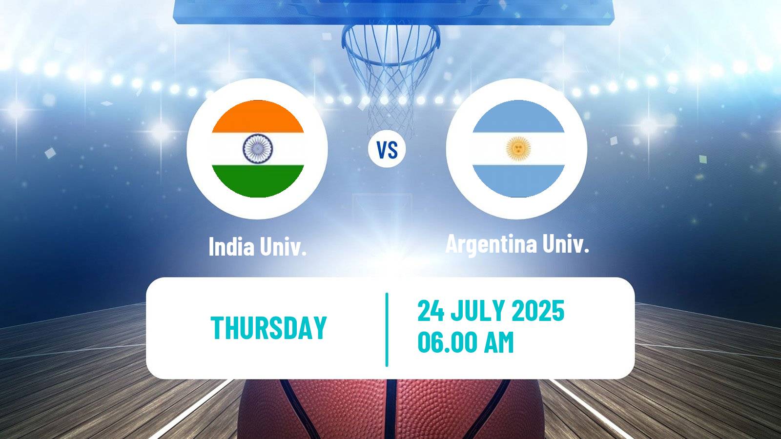 Basketball Universiade Basketball India Univ. - Argentina Univ.