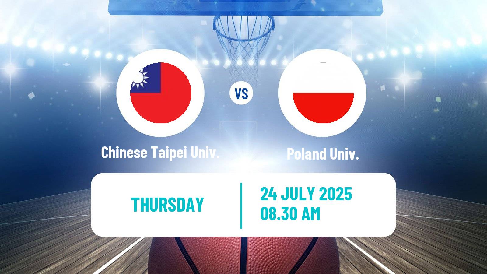 Basketball Universiade Basketball Chinese Taipei Univ. - Poland Univ.
