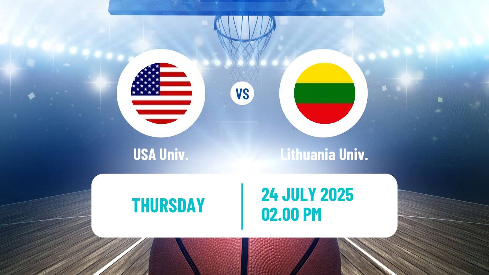 Basketball Universiade Basketball USA Univ. - Lithuania Univ.