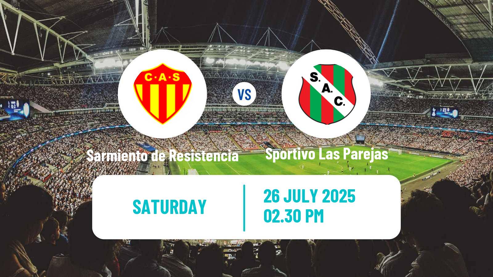 Soccer Argentinian Torneo Federal Sarmiento de Resistencia - Sportivo Las Parejas