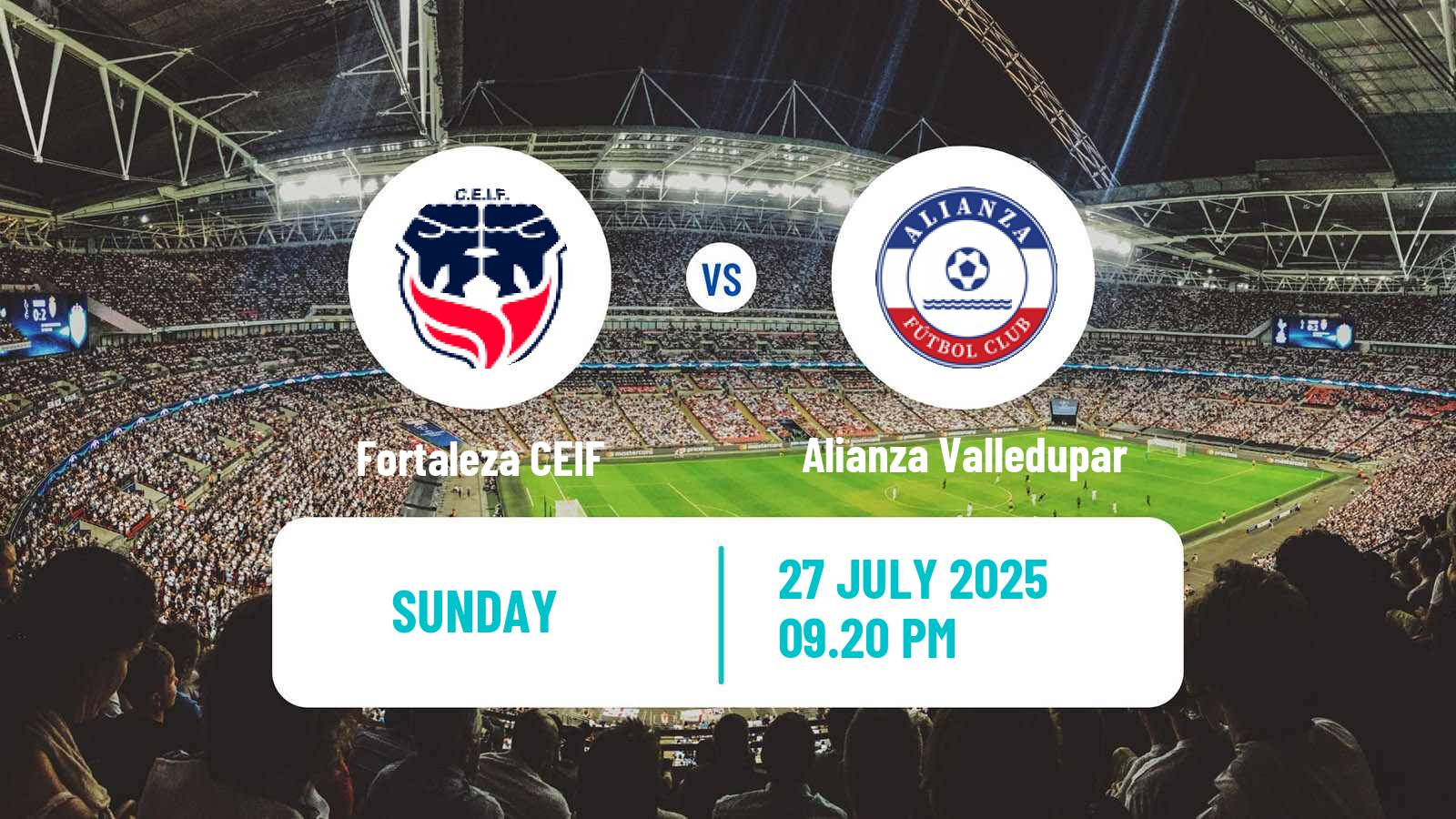 Soccer Colombian Primera A Fortaleza CEIF - Alianza Valledupar