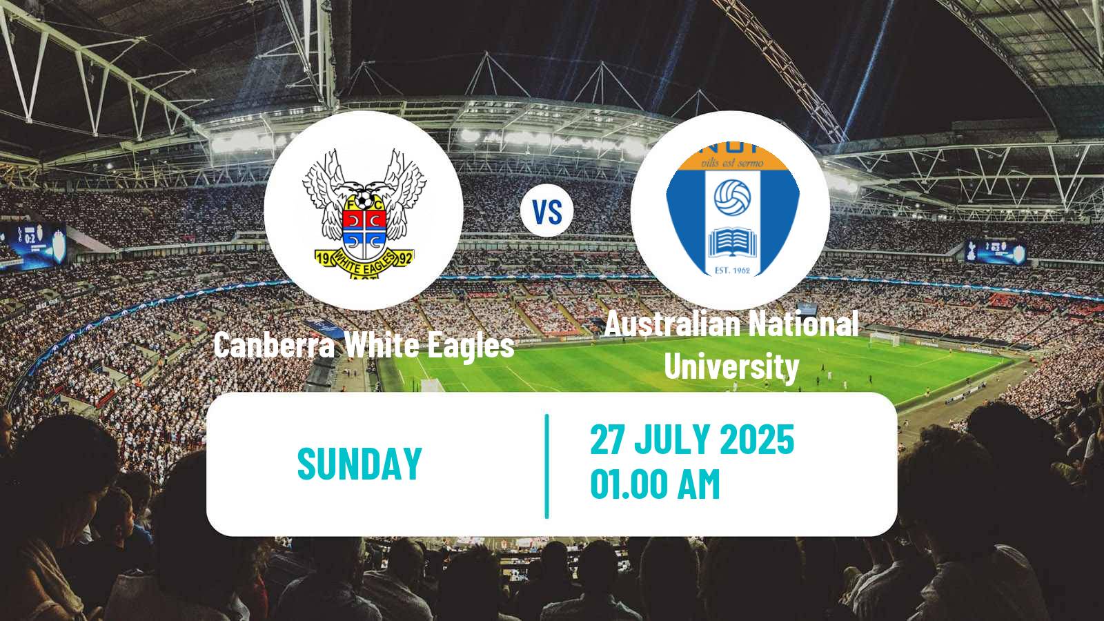 Soccer Australian Capital Premier League Canberra White Eagles - Australian National University