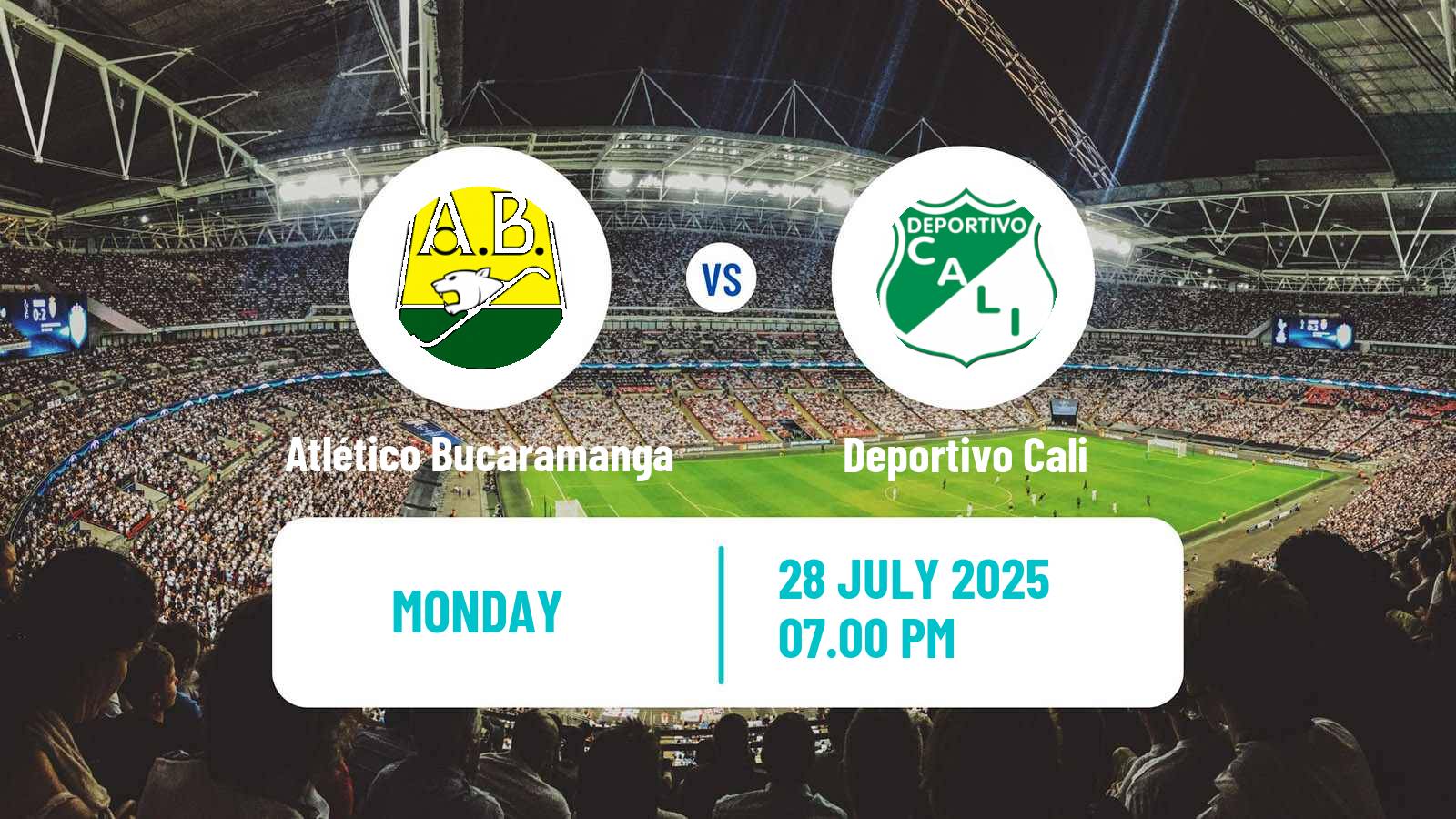 Soccer Colombian Primera A Atlético Bucaramanga - Deportivo Cali