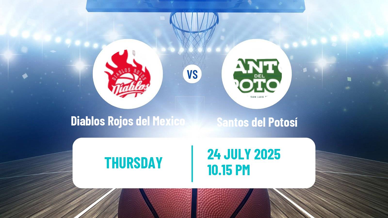 Basketball Mexican LNBP Diablos Rojos del Mexico - Santos del Potosí
