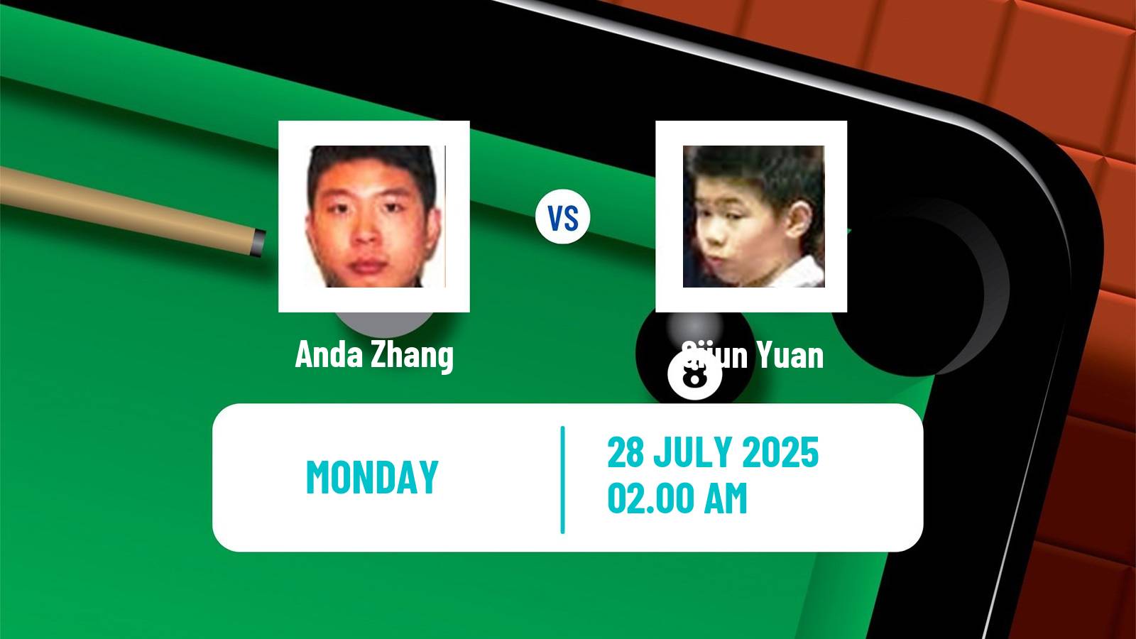 Snooker Shanghai Masters Anda Zhang - Sijun Yuan