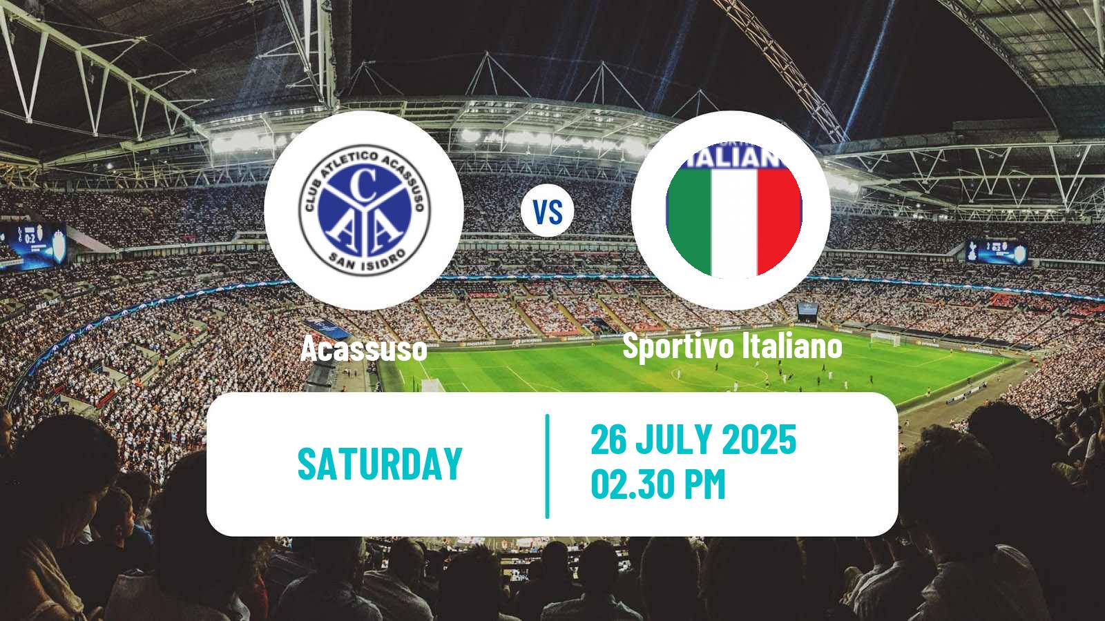 Soccer Argentinian Primera B Acassuso - Sportivo Italiano