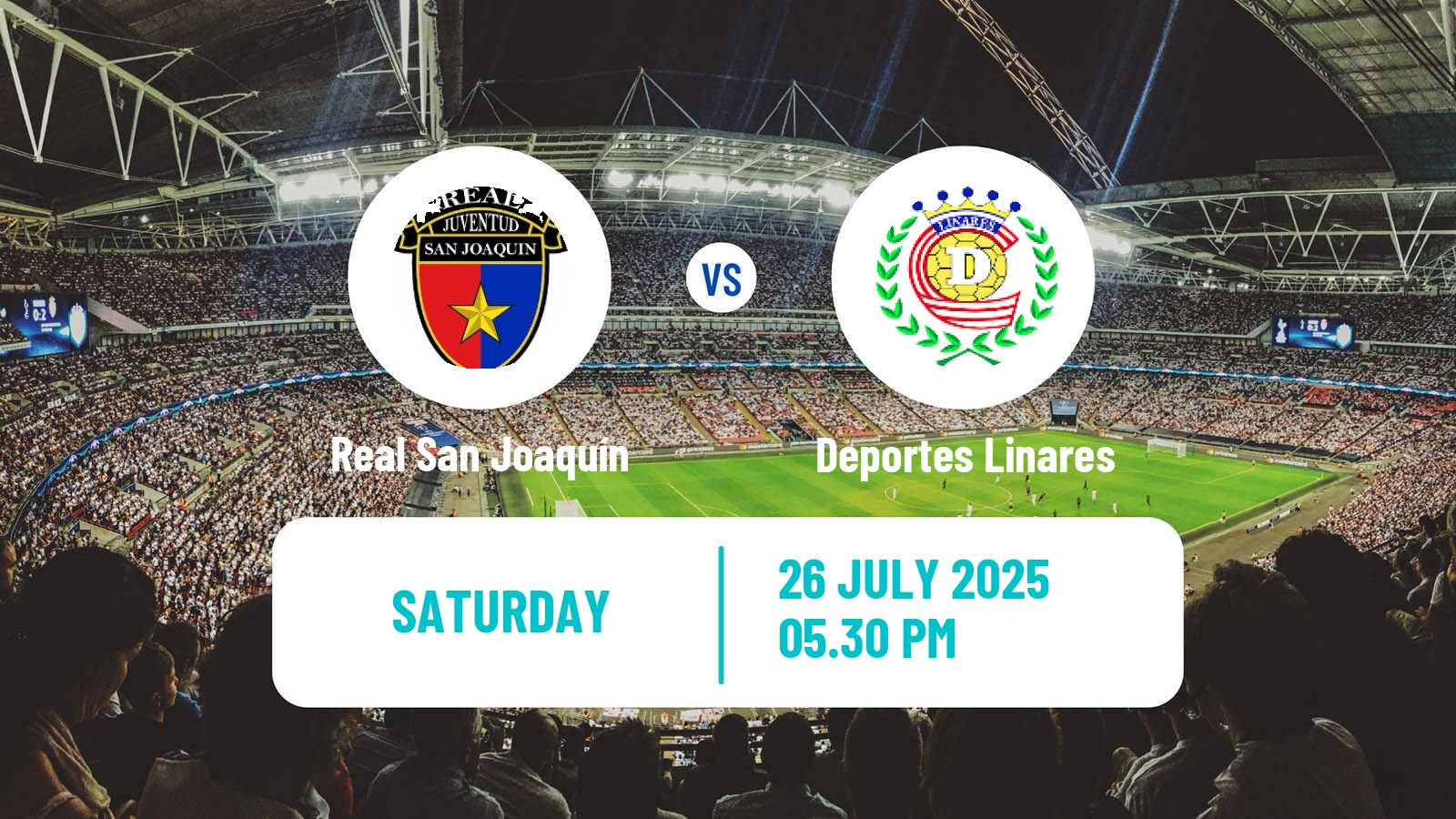Soccer Chilean Segunda Division Real San Joaquín - Deportes Linares