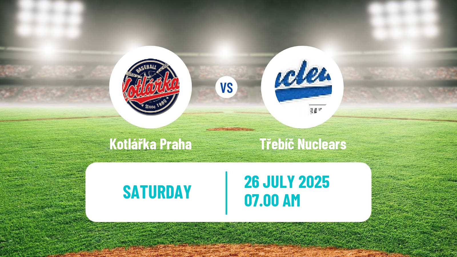 Baseball Czech Extraliga Baseball Kotlářka Praha - Třebíč Nuclears
