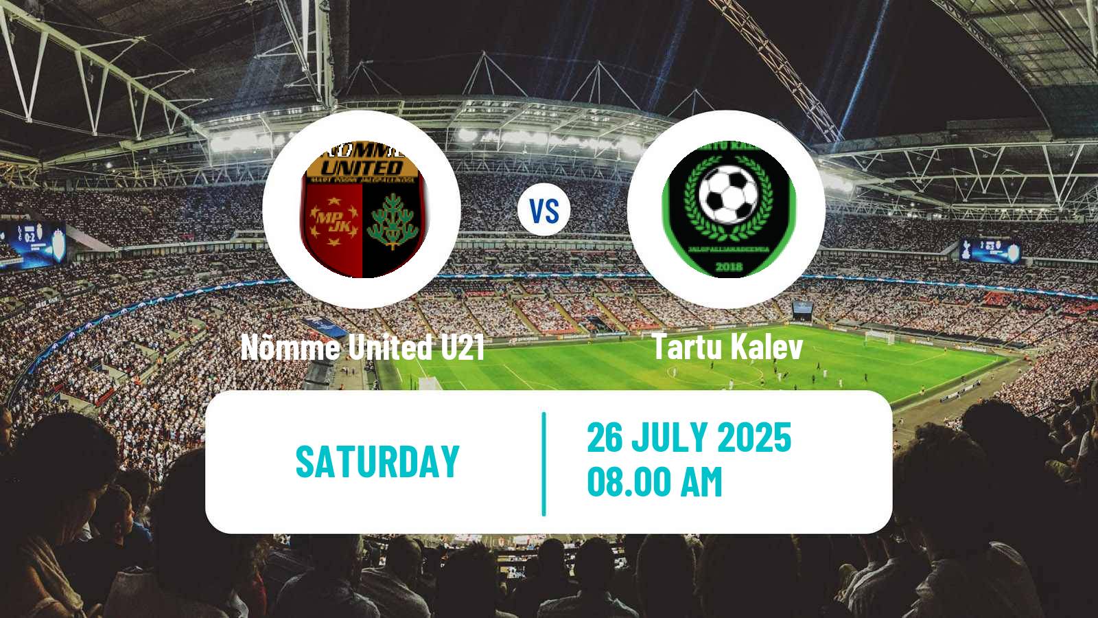 Soccer Estonian Esiliiga B Nõmme United U21 - Tartu Kalev