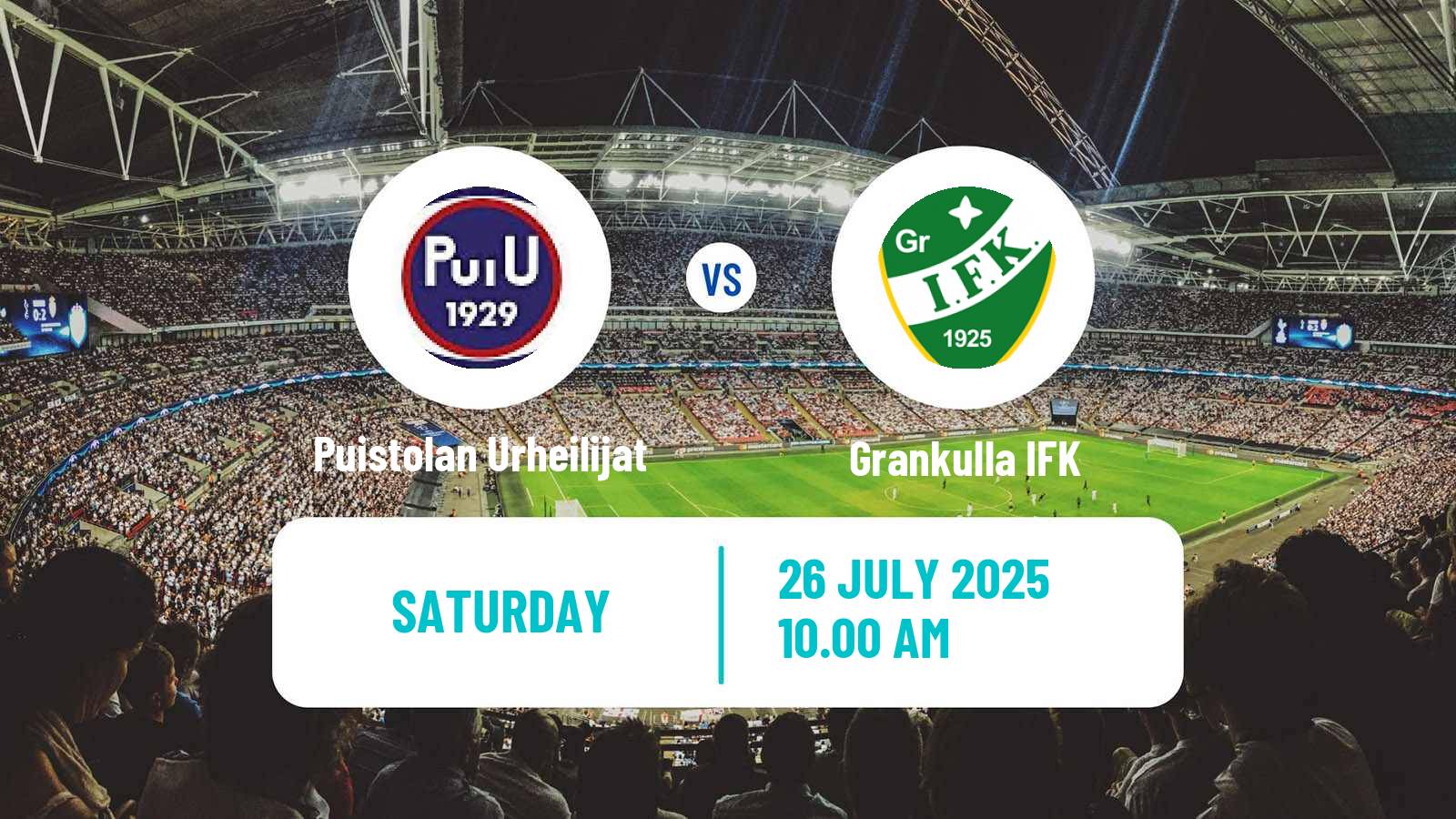 Soccer Finnish Kakkonen Group A Puistolan Urheilijat - Grankulla IFK