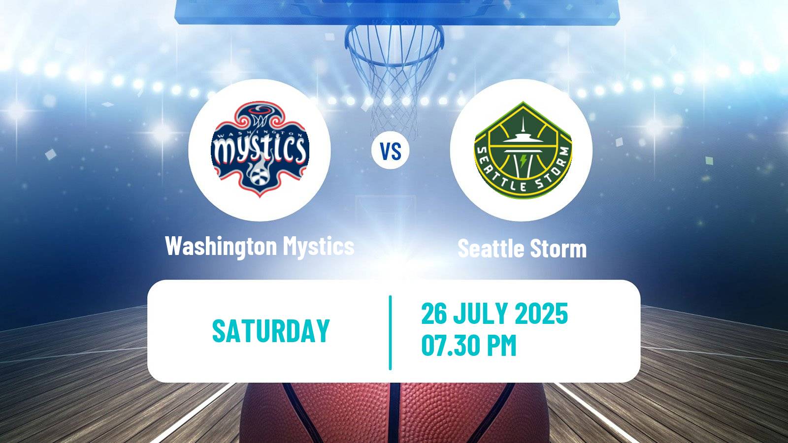 Basketball WNBA Washington Mystics - Seattle Storm