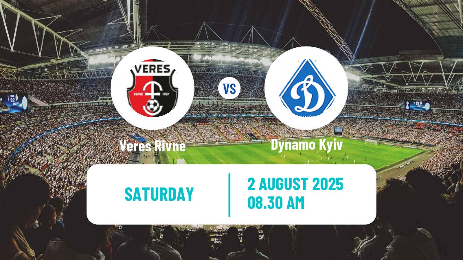 Soccer Ukrainian Premier League Veres Rivne - Dynamo Kyiv