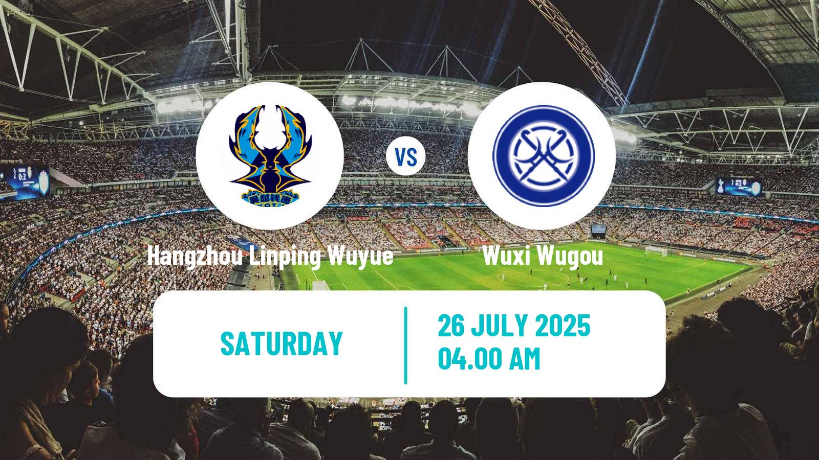 Soccer Chinese Yi League Hangzhou Linping Wuyue - Wuxi Wugou