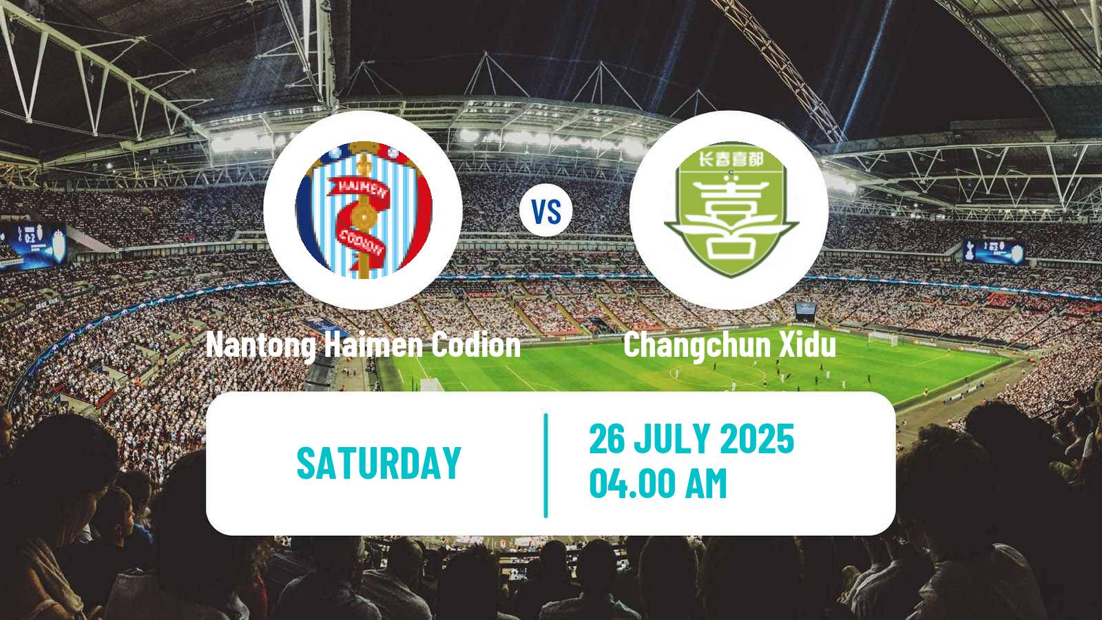 Soccer Chinese Yi League Nantong Haimen Codion - Changchun Xidu
