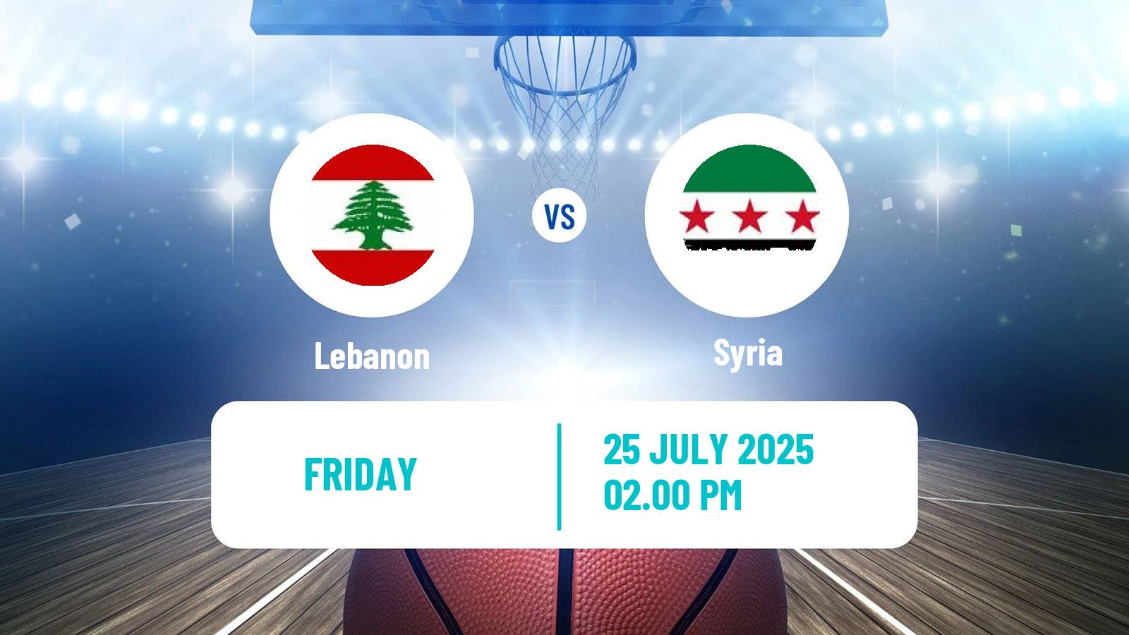 Basketball Friendly International Basketball Lebanon - Syria
