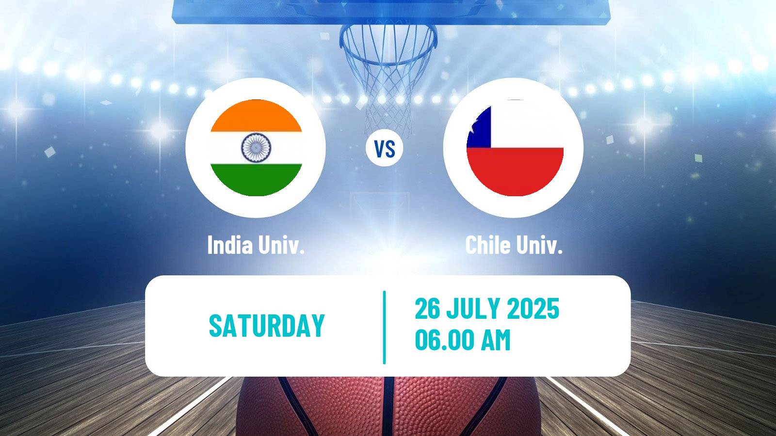 Basketball Universiade Basketball India Univ. - Chile Univ.