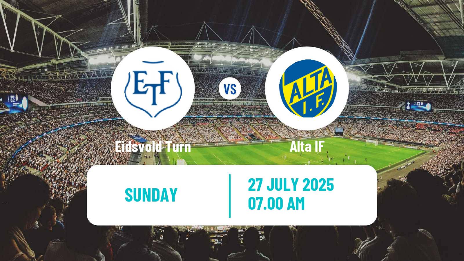 Soccer Norwegian Division 2 - Group 2 Eidsvold Turn - Alta