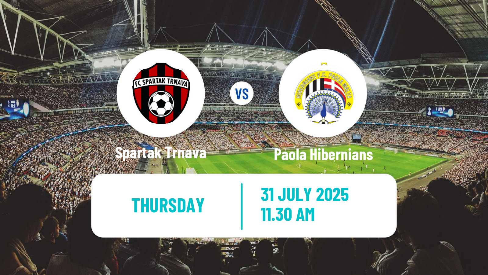 Soccer UEFA Europa Conference League Spartak Trnava - Paola Hibernians