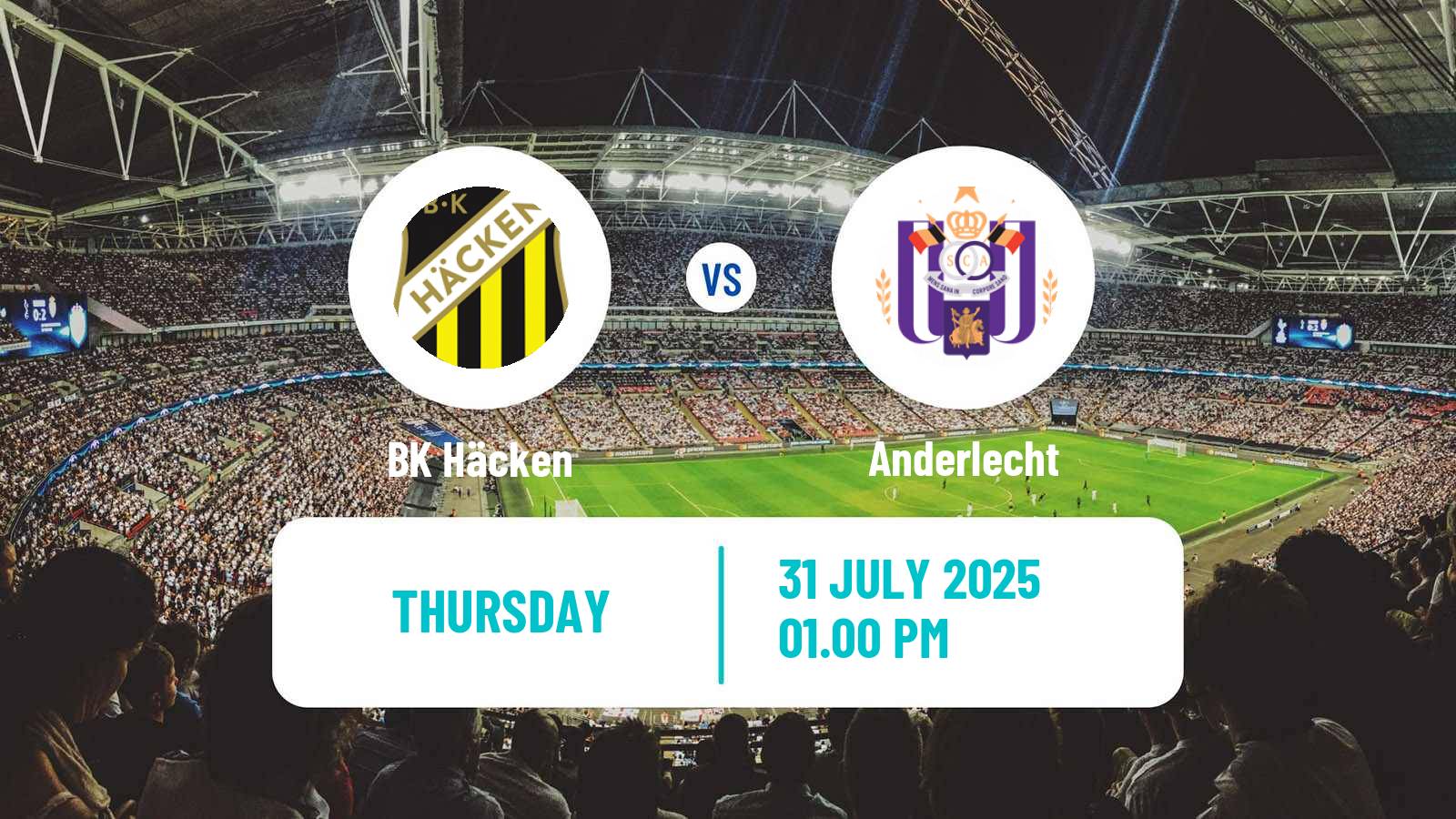 Soccer UEFA Europa League Häcken - Anderlecht